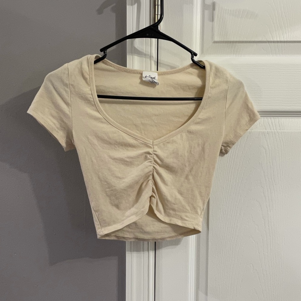 Cream crop top